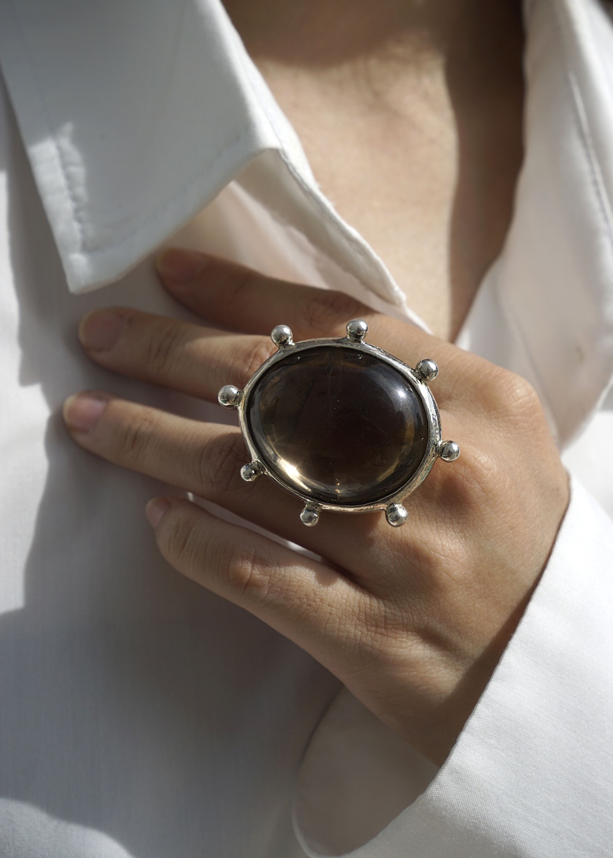 Smokey Quartz Pointe Ring