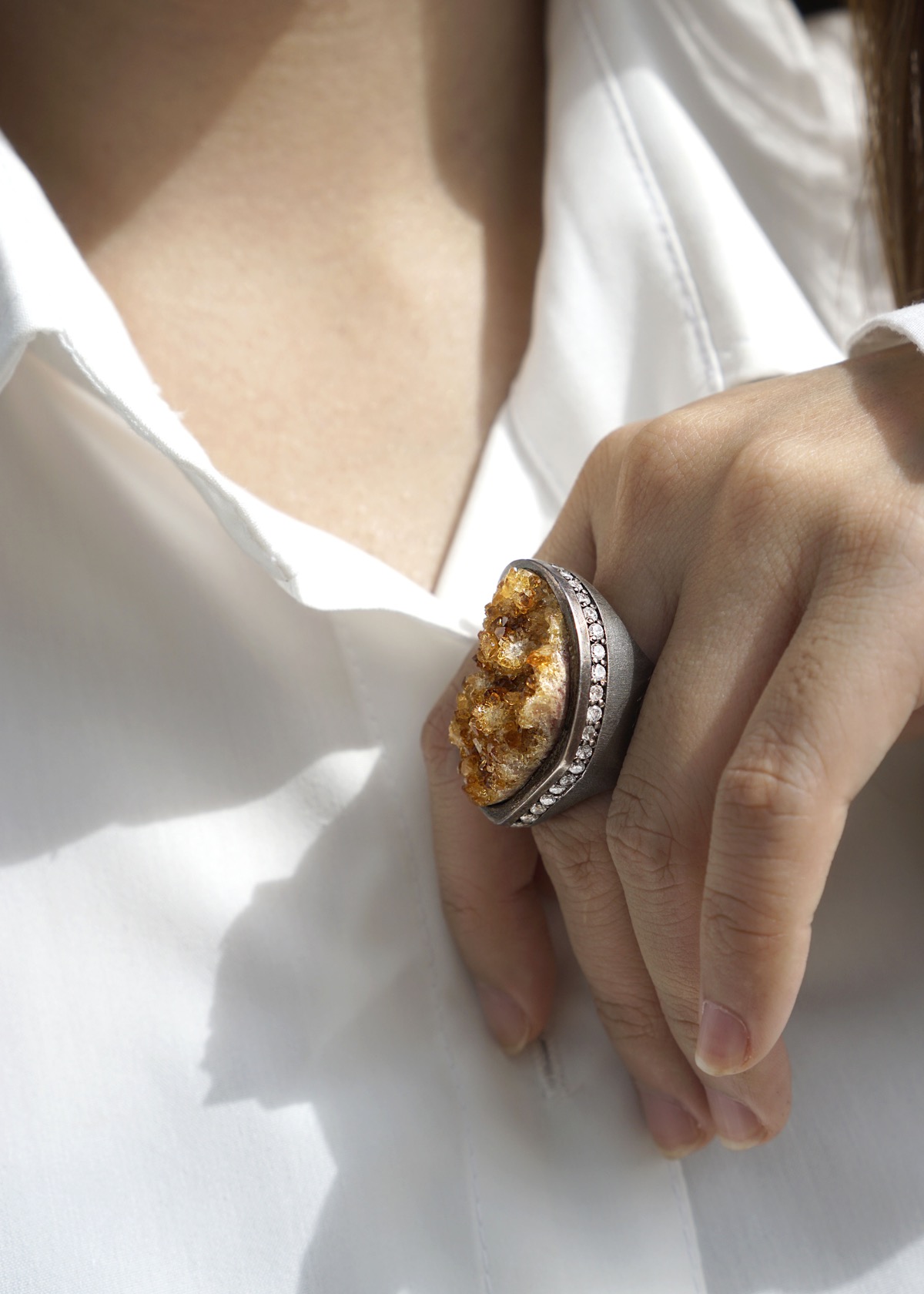 Raw Citrine Ring