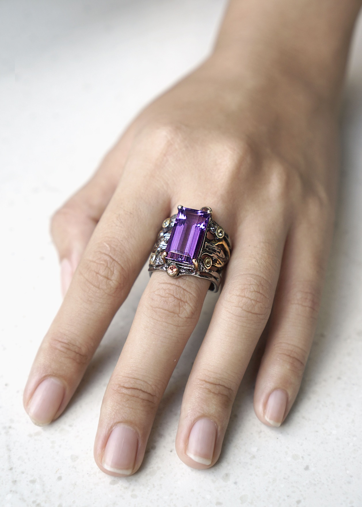 Amethyst Crafted Ring