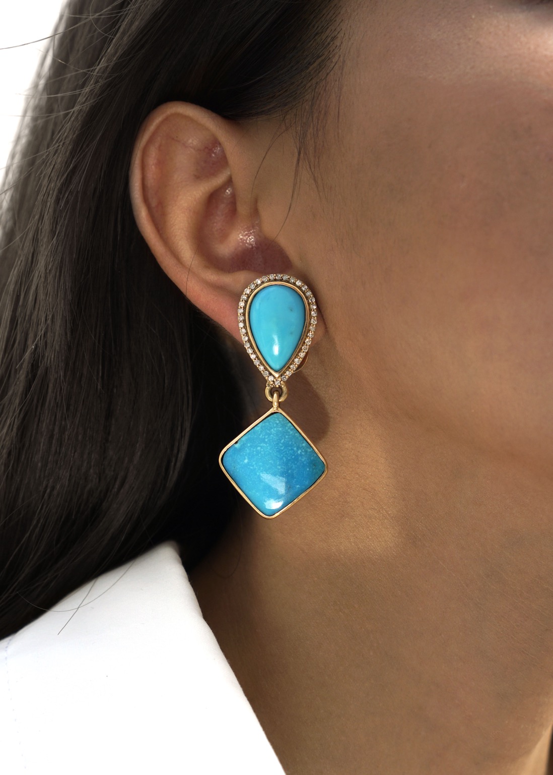 Turquoise Asymmetry Earrings_DSC2147