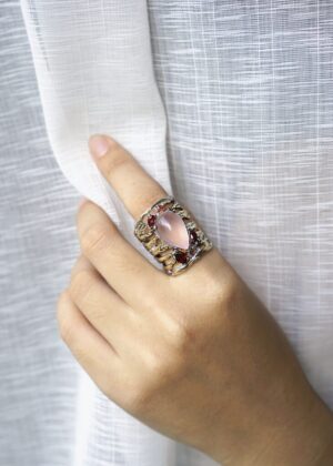 Rose Quartz GN Crafted Ring_DSC2721