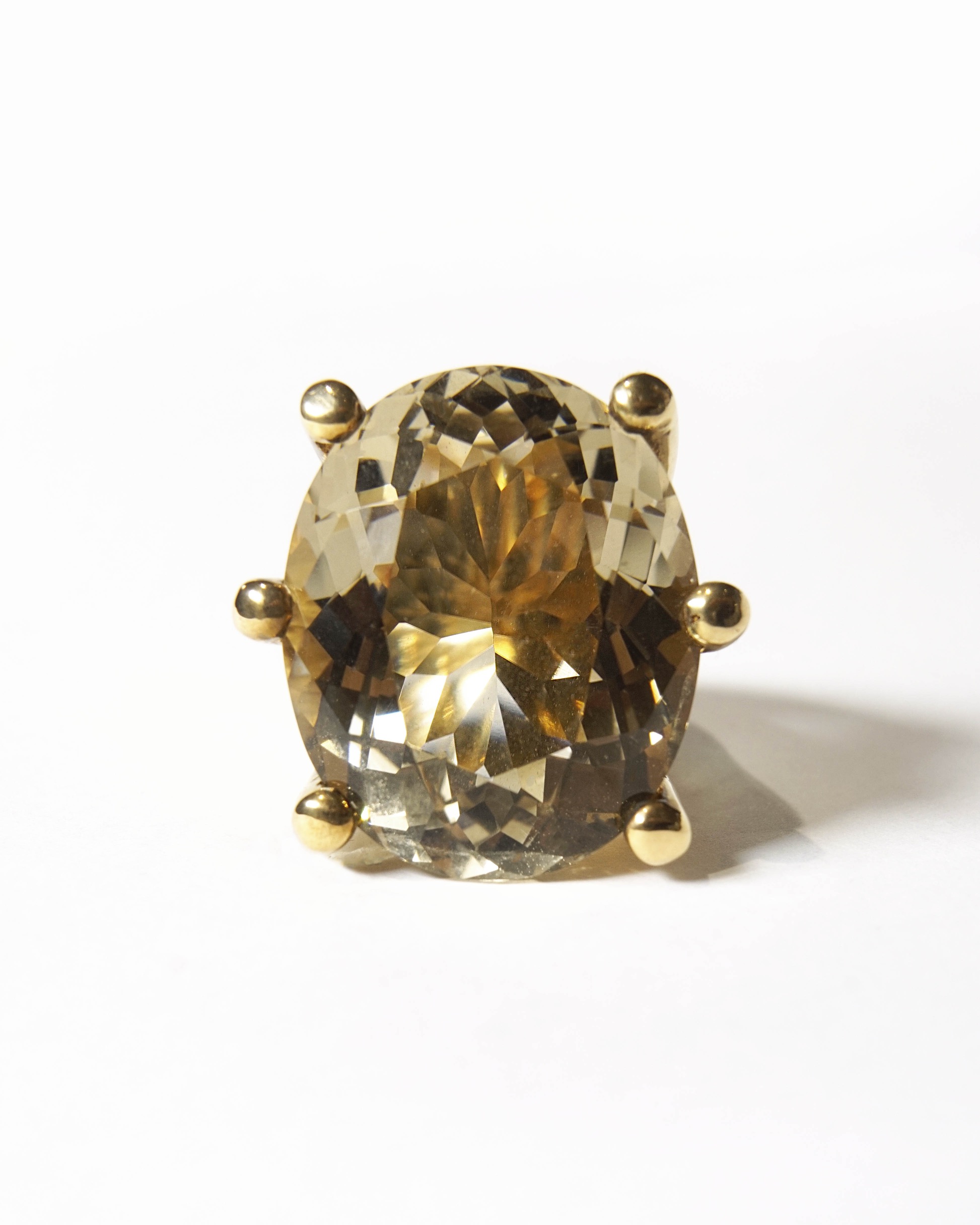 Smokey Quartz 6 Prongs Ring-1